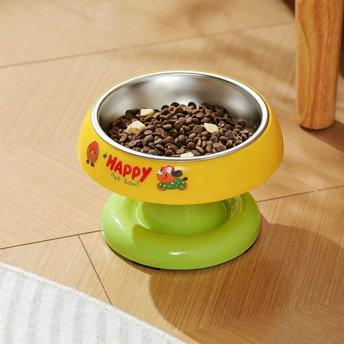 Pet Feeding Bowl High-legged Angled Design To Protect The Neck