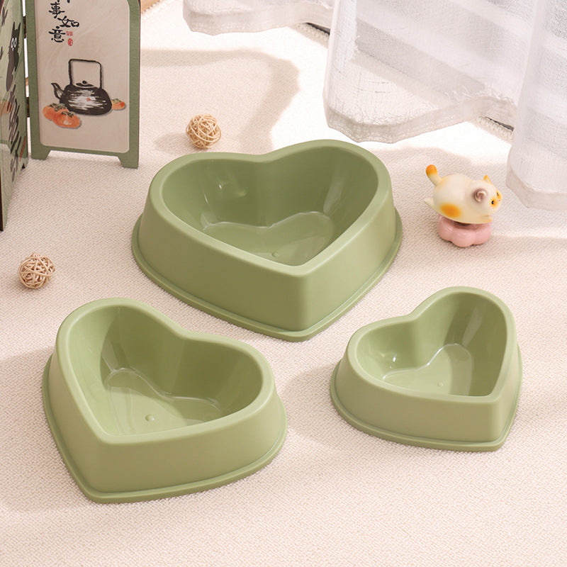 Heart-shaped Cat And Dog Bowls Drinking And Eating Containers Simple - view 4