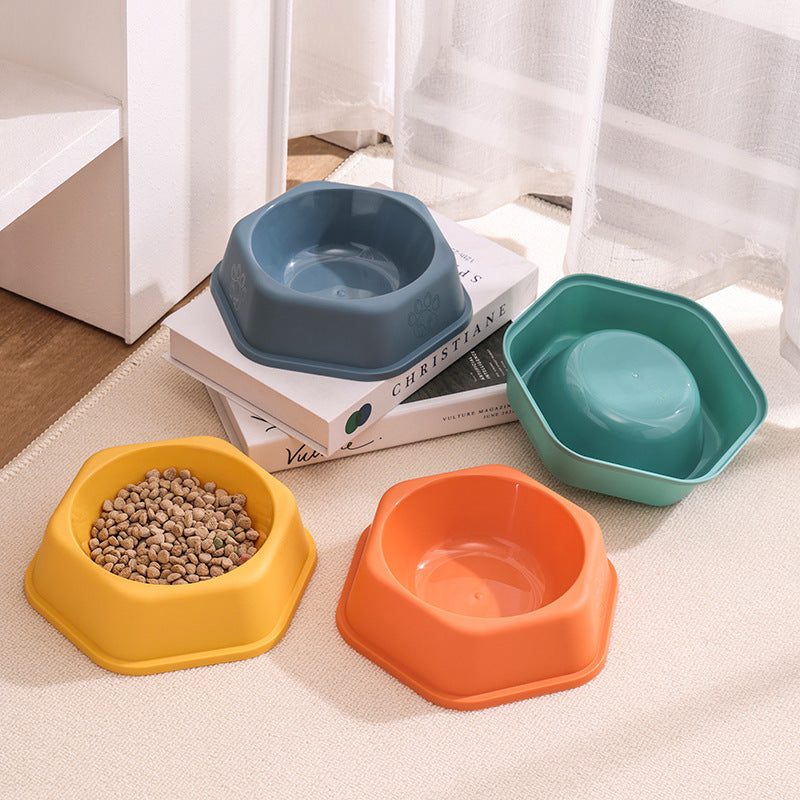 Candy-colored Anti-spill Pet Bowl Dog Bowl Cat Bowl Hexagonal Single - view 2