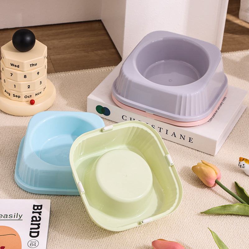 Pet Slanted Square Bowl Cat Food Bowl Anti-tip Anti-slip Base - view 2