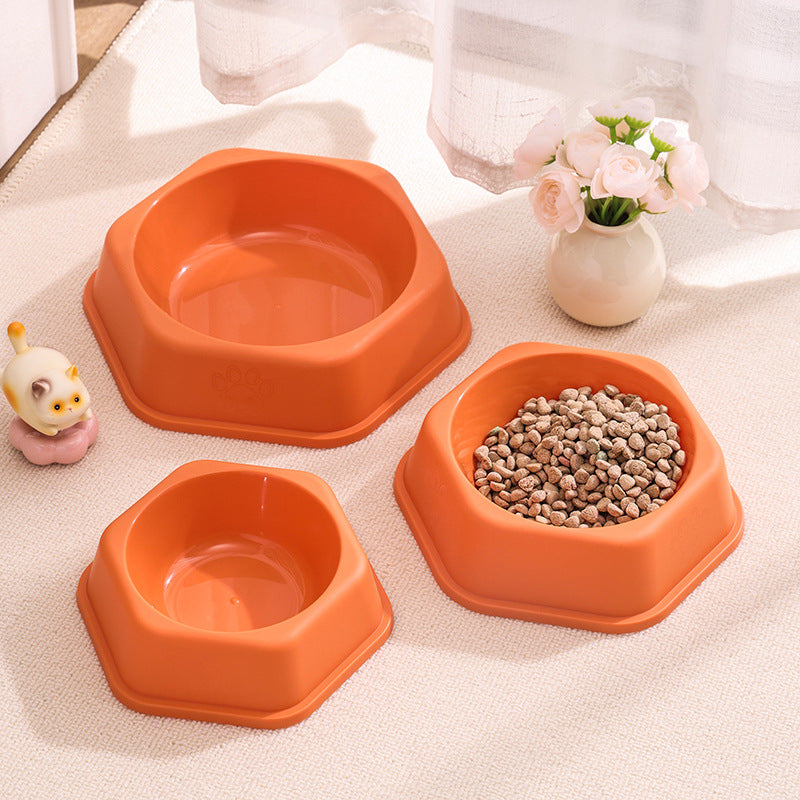 Candy-colored Anti-spill Pet Bowl Dog Bowl Cat Bowl Hexagonal Single - view 3