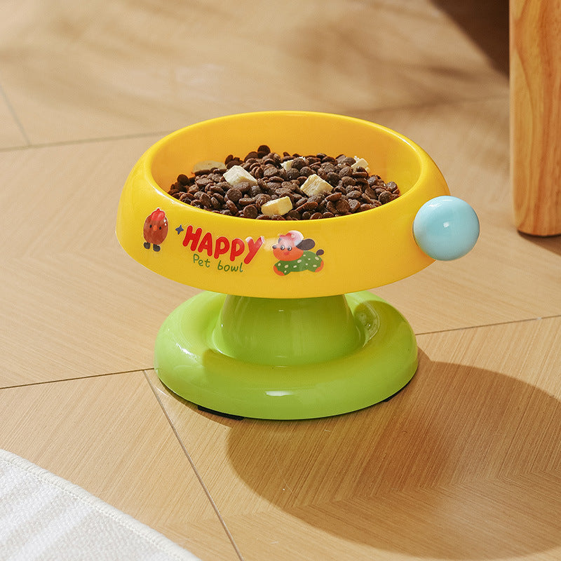 Pet Feeding Bowl High-legged Angled Design To Protect The Neck