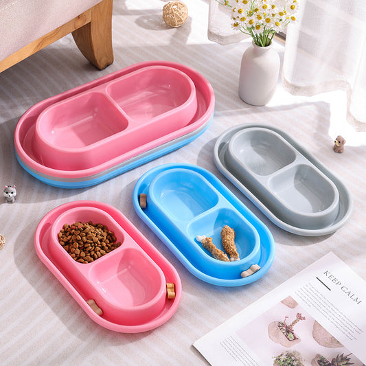 Pet Anti-ant Double Bowl Cat And Dog Food Bowl Pet Bowl Anti-spill - view 1