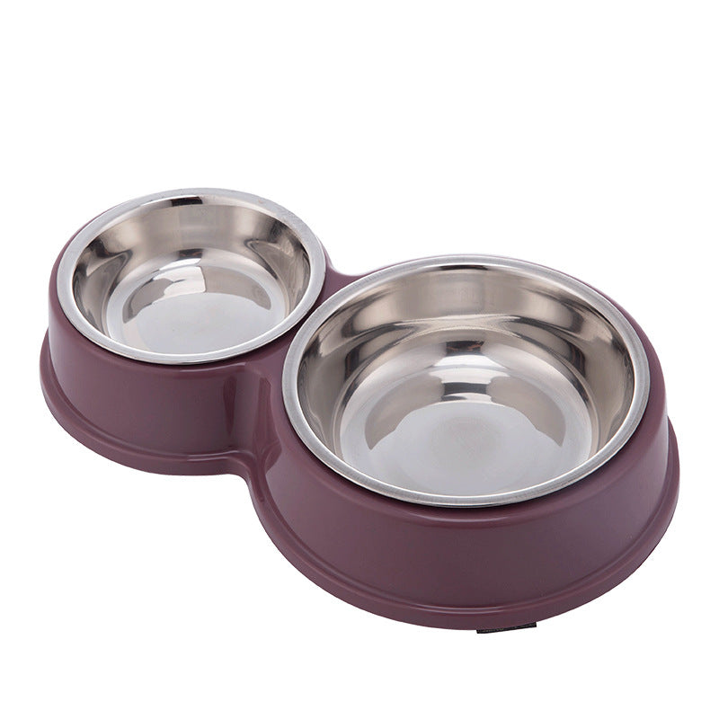 Dual-purpose Plastic Pet Bowl For Feeding And Watering Dog Bowl Cat