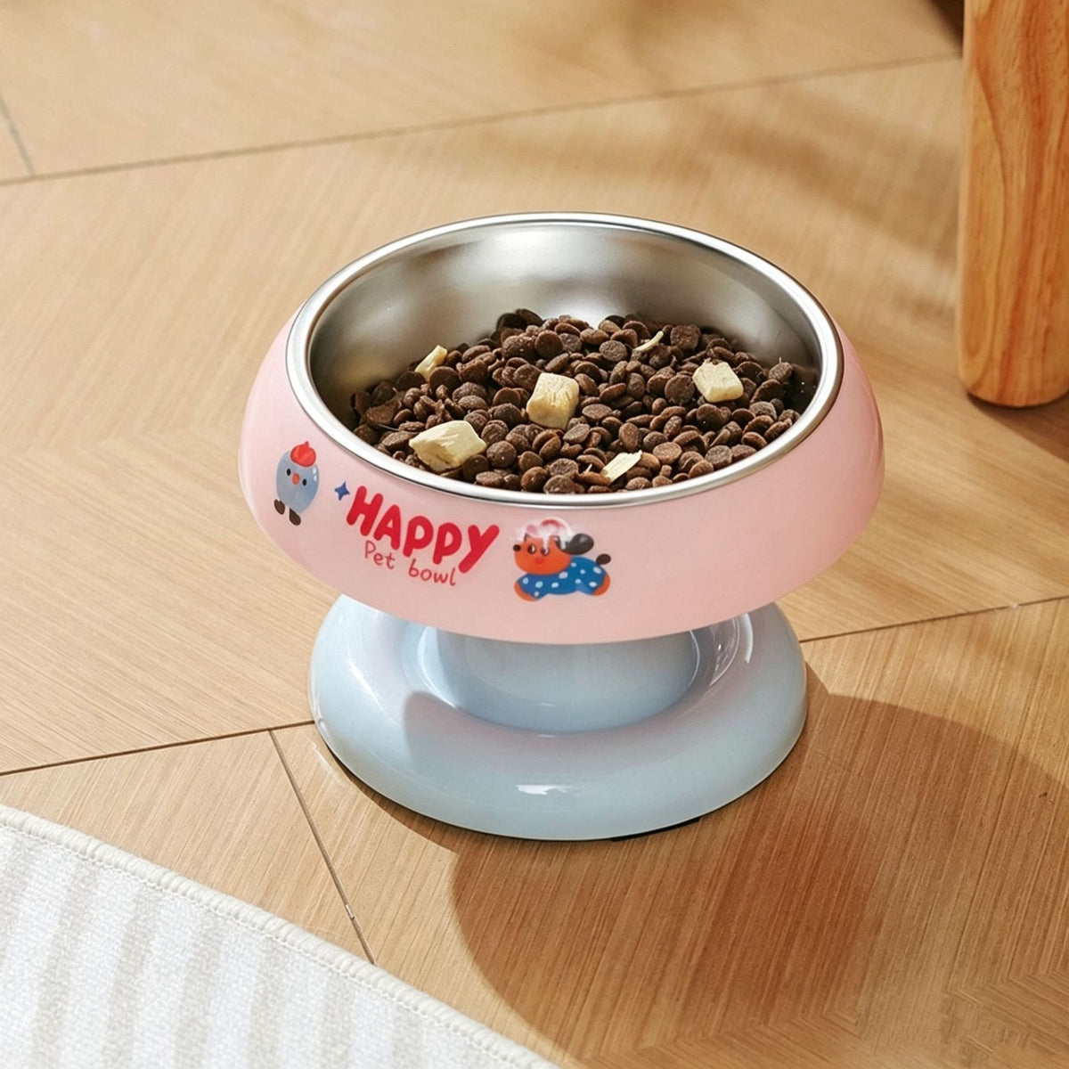 Pet Feeding Bowl High-legged Angled Design To Protect The Neck