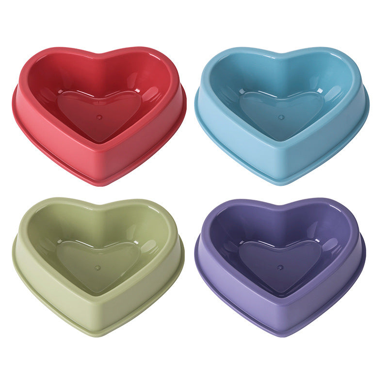 Heart-shaped Cat And Dog Bowls Drinking And Eating Containers Simple - view 5