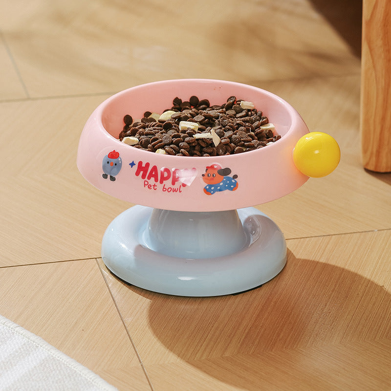 Pet Feeding Bowl High-legged Angled Design To Protect The Neck