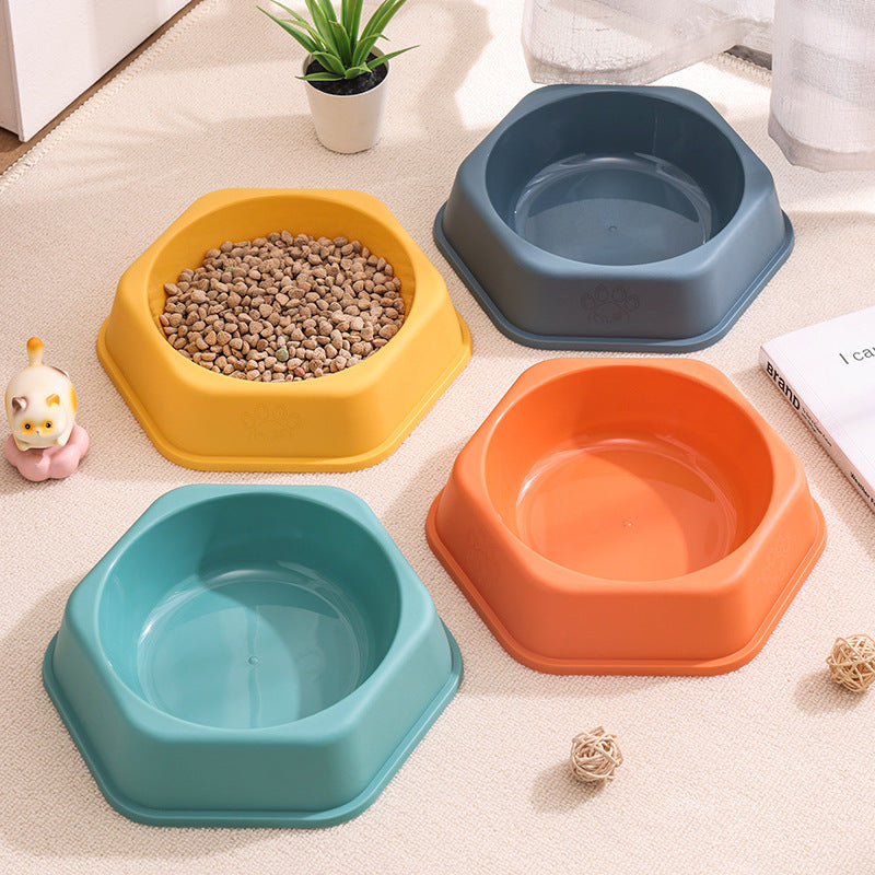 Candy-colored Anti-spill Pet Bowl Dog Bowl Cat Bowl Hexagonal Single - view 4