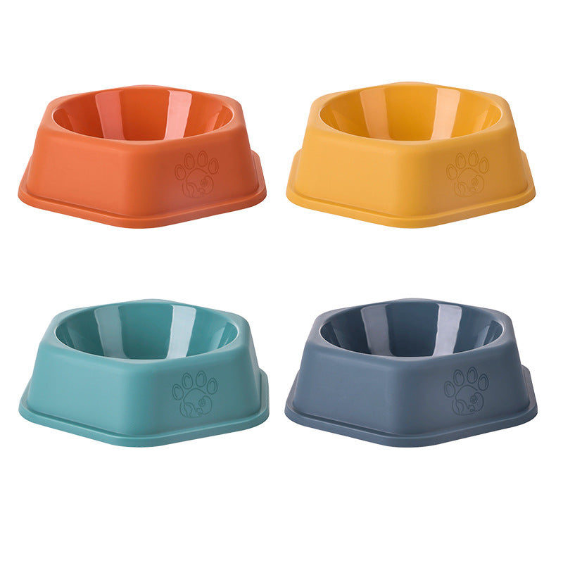Candy-colored Anti-spill Pet Bowl Dog Bowl Cat Bowl Hexagonal Single - view 5